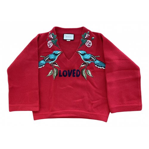 Pre-owned Gucci Wool Sweatshirt In Red