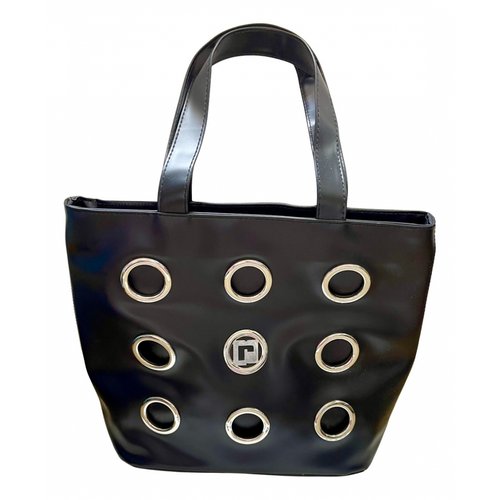 Pre-owned Paco Rabanne Vegan Leather Handbag In Black