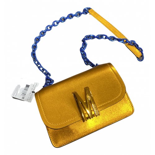 Pre-owned Moschino Leather Crossbody Bag In Yellow