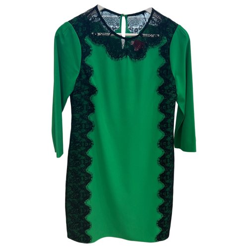 Pre-owned Ted Baker Lace Mid-length Dress In Green
