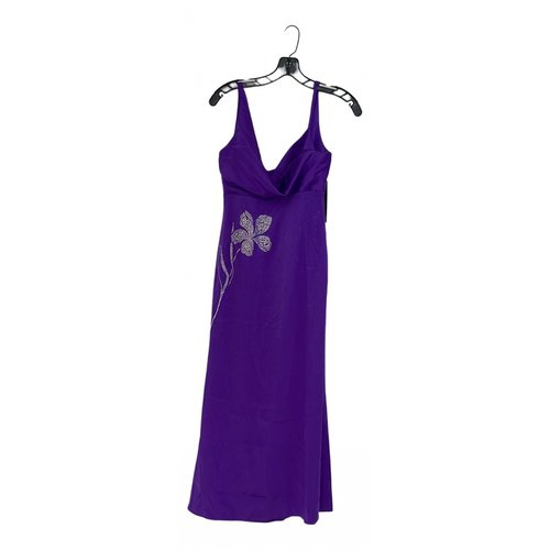 Pre-owned David Koma Silk Mid-length Dress In Purple