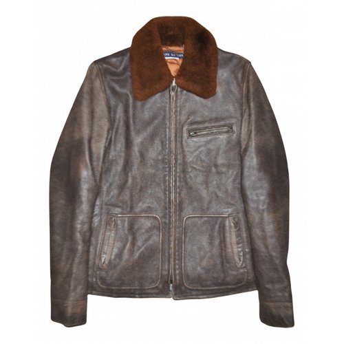 Pre-owned Ralph Lauren Leather Jacket In Brown