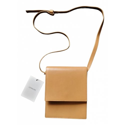 Pre-owned Lemaire Leather Crossbody Bag In Beige