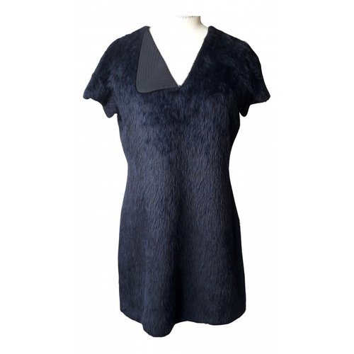 Pre-owned Marc Jacobs Wool Mini Dress In Blue