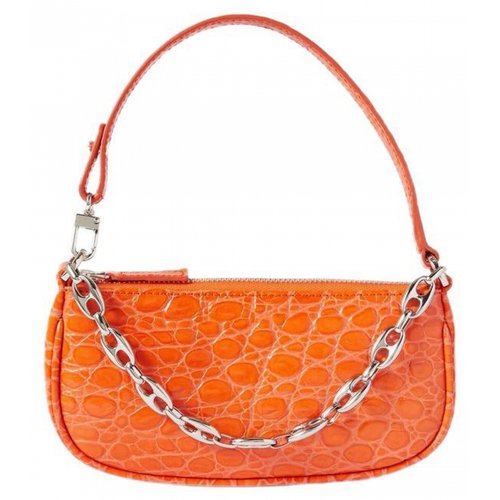 Pre-owned By Far Leather Mini Bag In Orange