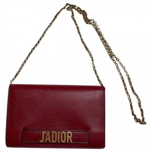 Pre-owned Dior Leather Crossbody Bag In Burgundy