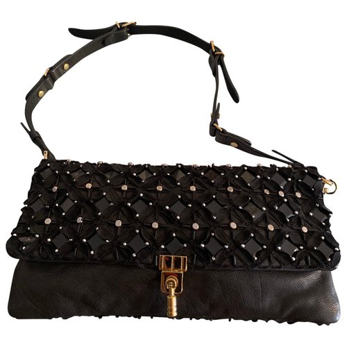 Pre-owned Lanvin Leather Handbag In Black