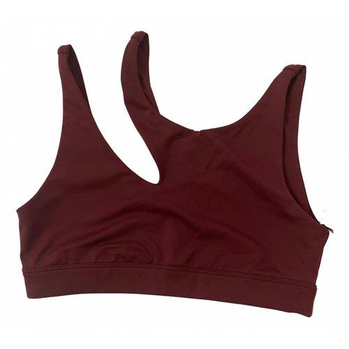 Pre-owned Alo Yoga Top In Burgundy