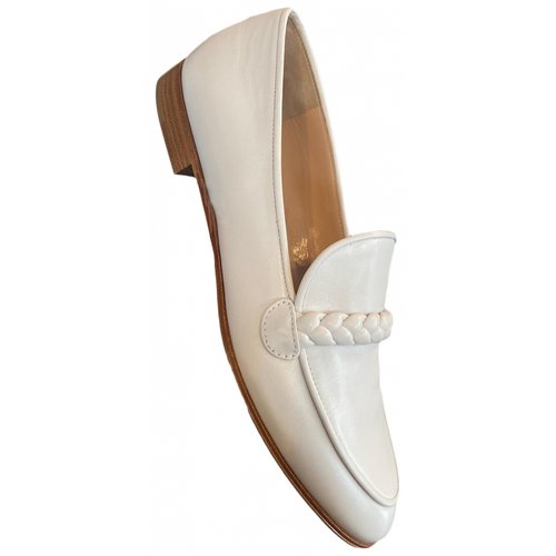 Pre-owned Gianvito Rossi Leather Flats In White