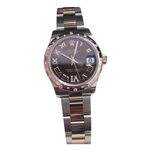 Pre-owned Rolex Pink Gold Watch In Silver