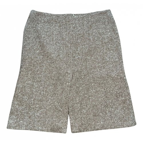 Pre-owned Alexander Mcqueen Wool Mid-length Skirt In Grey