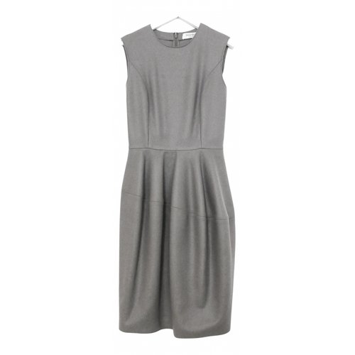 Pre-owned Saint Laurent Cashmere Mid-length Dress In Grey