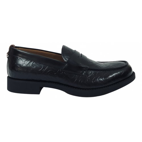 Pre-owned Burberry Leather Flats In Black