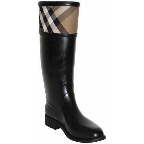 Pre-owned Burberry Wellington Boots In Black