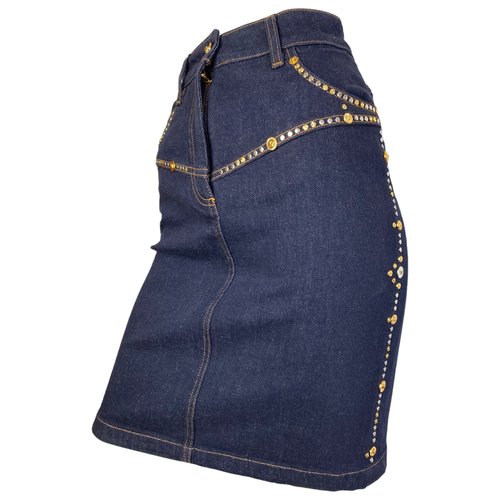 Pre-owned Versace Mid-length Skirt In Blue