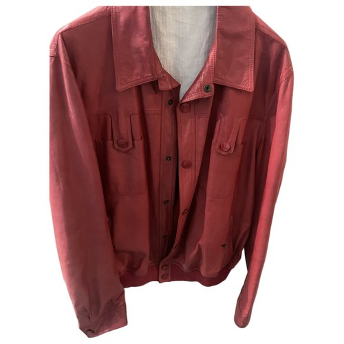 Pre-owned Fendi Leather Vest In Red