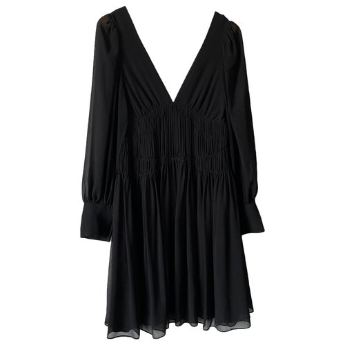 Pre-owned Stella Mccartney Silk Mini Dress In Black