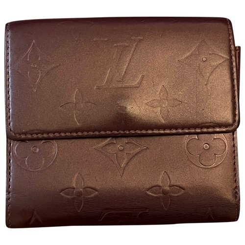 Pre-owned Louis Vuitton Leather Wallet In Burgundy