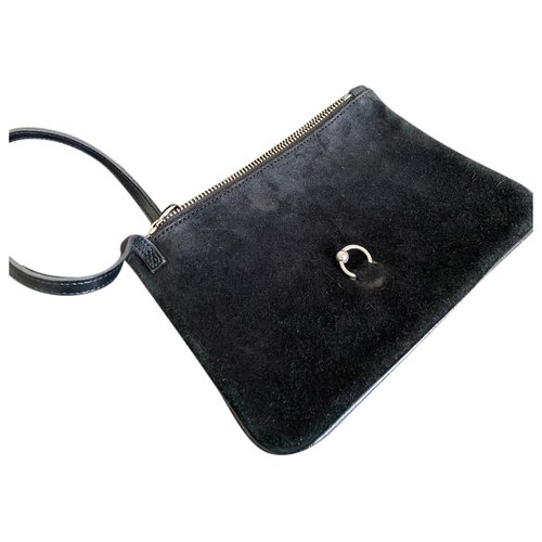 Pre-owned Jean Paul Gaultier Velvet Clutch Bag In Black