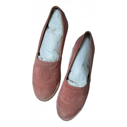 Pre-owned Chanel Espadrilles In Pink