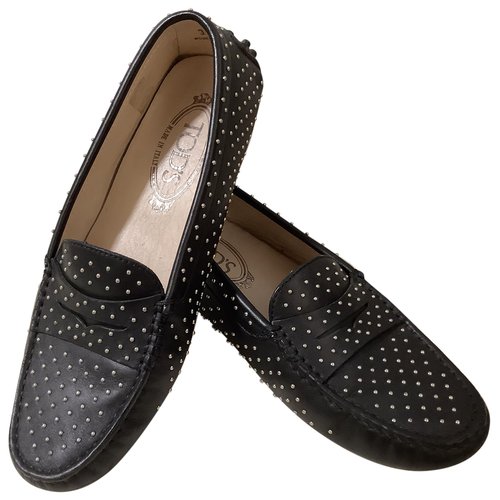 Pre-owned Tod's Flats In Black
