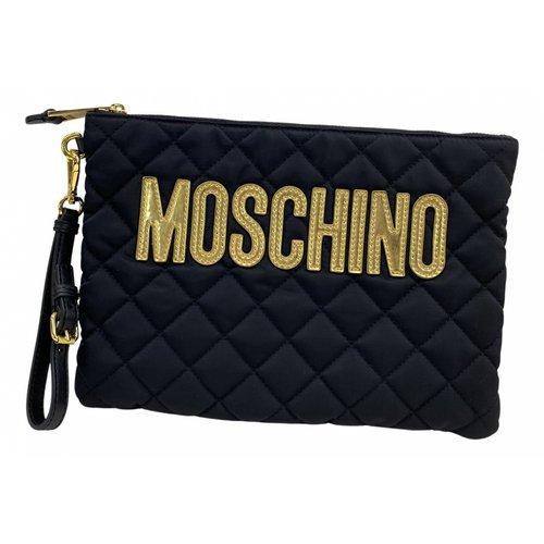 Pre-owned Moschino Clutch Bag In Black