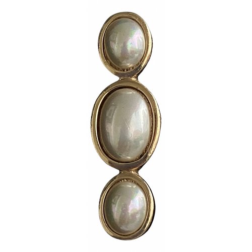 Pre-owned Dior Perles Pin & Brooche In Gold