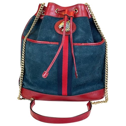 Pre-owned Gucci Velvet Crossbody Bag In Blue