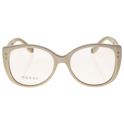 Pre-owned Gucci Sunglasses In White