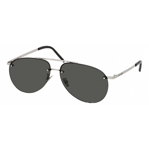 Pre-owned Saint Laurent Aviator Sunglasses In Metallic