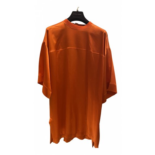 Pre-owned Givenchy Silk Mid-length Dress In Orange
