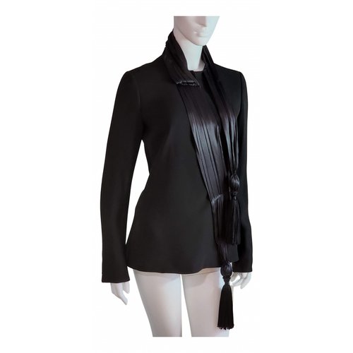 Pre-owned Jean Paul Gaultier Silk Blazer In Black