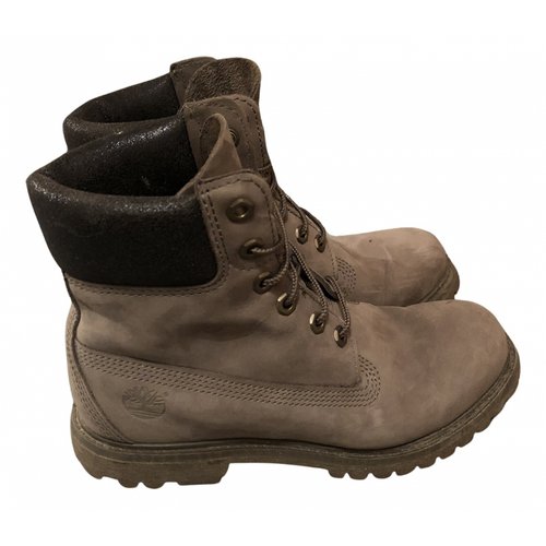 Pre-owned Timberland Ankle Boots In Grey