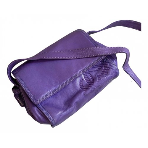Pre-owned Loewe Leather Handbag In Purple