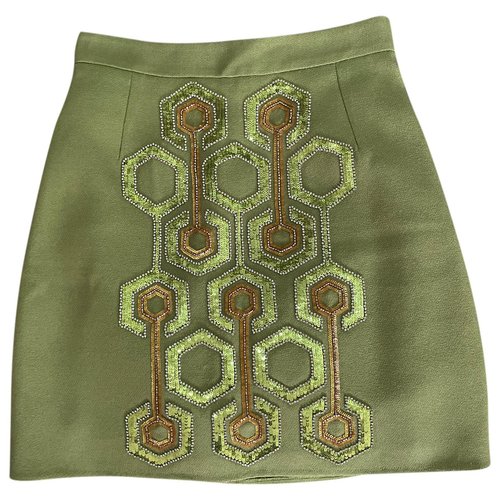 Pre-owned Elisabetta Franchi Mini Skirt In Green