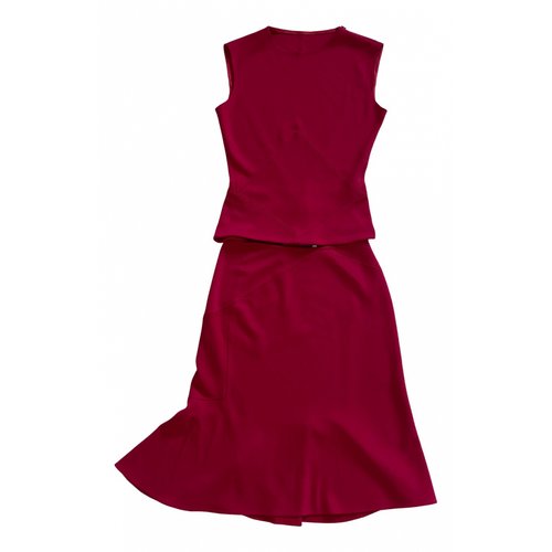 Pre-owned Alaïa Wool Skirt In Red