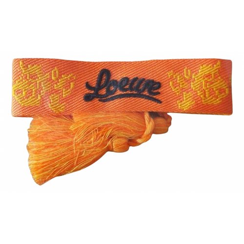 Pre-owned Loewe Cloth Bracelet In Orange