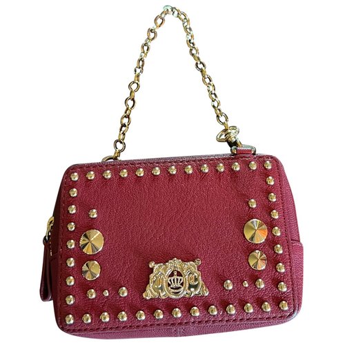 Pre-owned Juicy Couture Leather Handbag In Burgundy