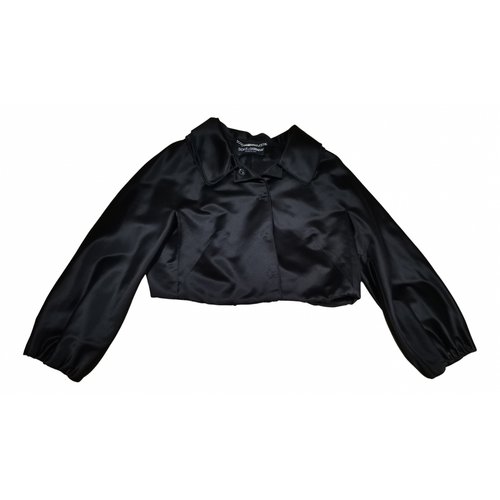 Pre-owned Dolce & Gabbana Silk Jacket In Black
