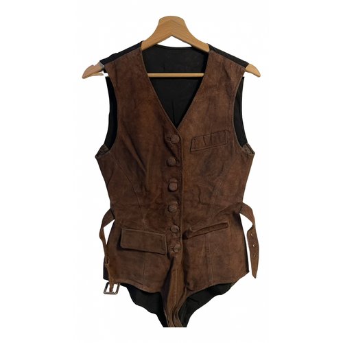 Pre-owned Jean Paul Gaultier Leather Corset In Brown