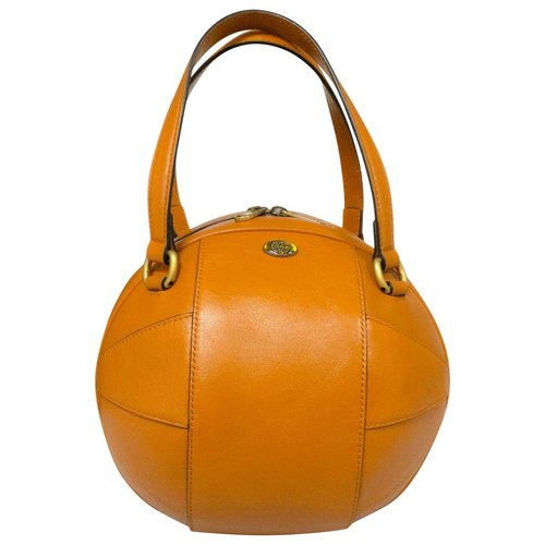Pre-owned Gucci Leather Tote In Orange