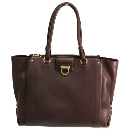 Pre-owned Ferragamo Pony-style Calfskin Handbag In Brown