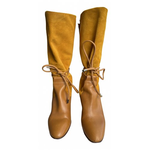 Pre-owned Chloé Boots In Yellow