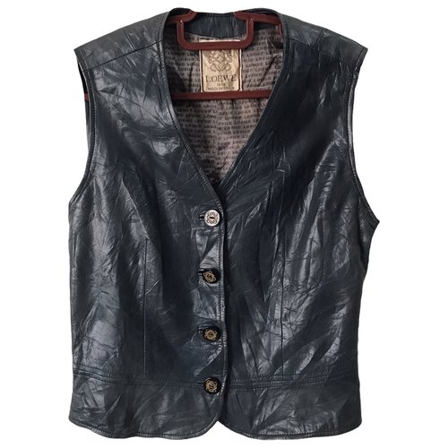 Pre-owned Loewe Leather Short Vest In Other