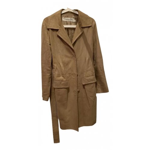 Pre-owned Dior Coat In Camel