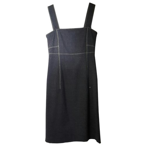 Pre-owned Aigner Wool Mid-length Dress In Grey