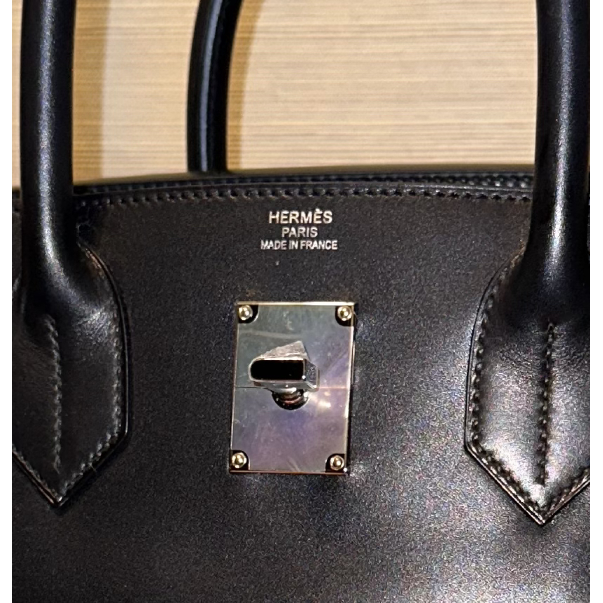Black Haut à Courroies Leather Handbag