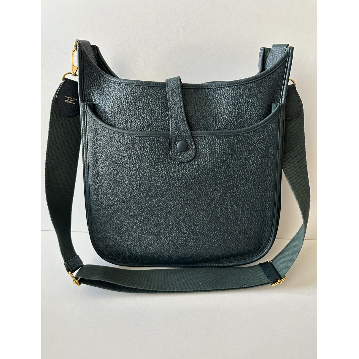 Green Evelyne Leather Crossbody Bag