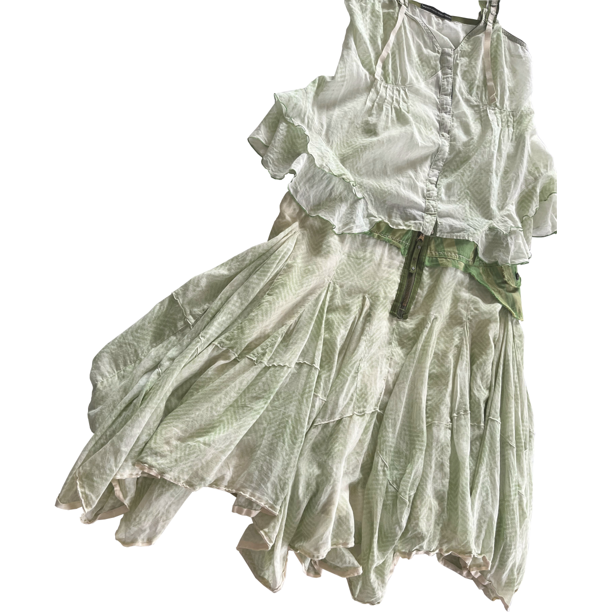 Green Marithé & François Girbaud Skirt Suit