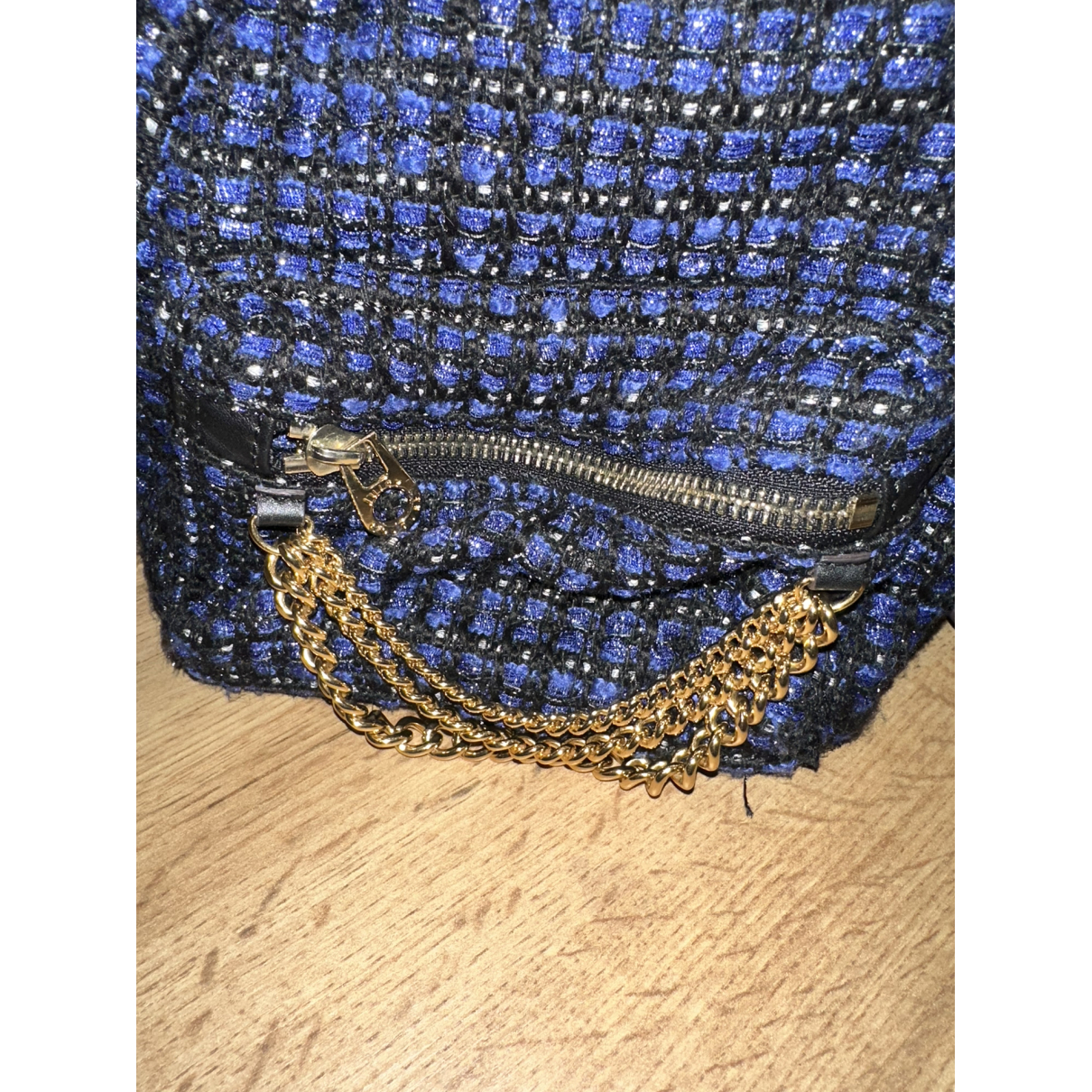 Blue Tweed Backpack
